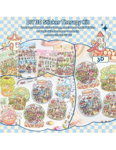 Pegatinas 3D WSSJHYY - 8 Conjuntos de Animales para Alivio del Estrés 2