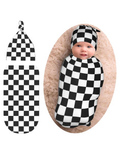 Conjunto Manta y Gorro Bebé Algodón Muitanerkd A Cuadros