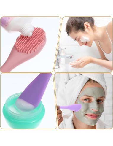 3 Piezas Aplicador de Mascarilla Facial Silicona TIESOME