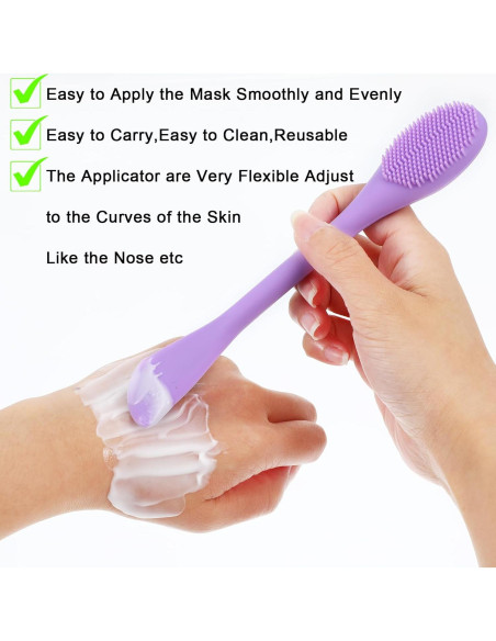 3 Piezas Aplicador de Mascarilla Facial Silicona TIESOME