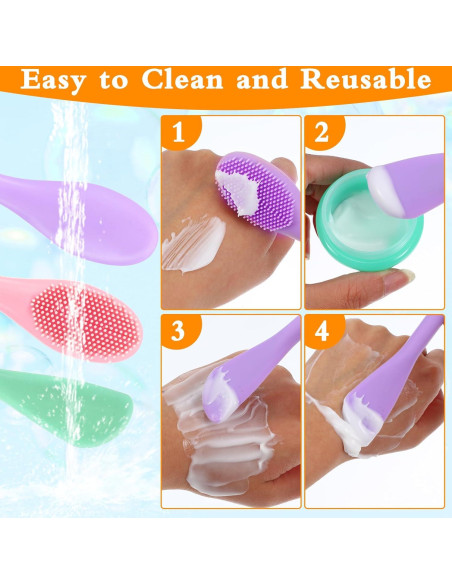 3 Piezas Aplicador de Mascarilla Facial Silicona TIESOME