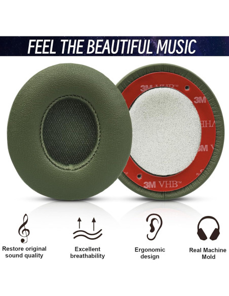 Almohadillas de Reemplazo QK para Auriculares Beats Solo 2/3