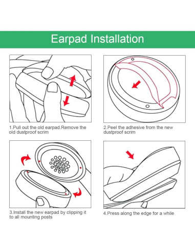 Almohadillas de Reemplazo QK para Auriculares Beats Solo 2/3