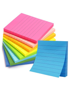 Notas Adhesivas Rayadas Infiniko 3x3 cm - Paquete de 8 Blocs