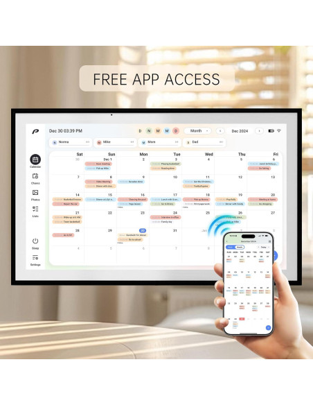 Calendario Digital de Pared Pronext 15.6" Full HD Recargable