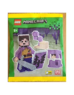 Figura LEGO Guerrero del Fin Minecraft 5cm con Shulker y Planta