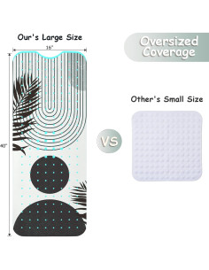 Alfombra de Baño Antideslizante Aquoechd 100.3x40.6cm Negra 2