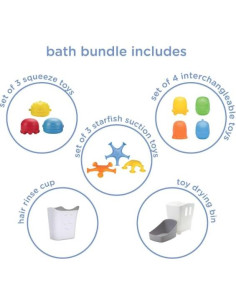 Conjunto de Juguetes de Baño Ubbi con Bin de Secado y Taza 2