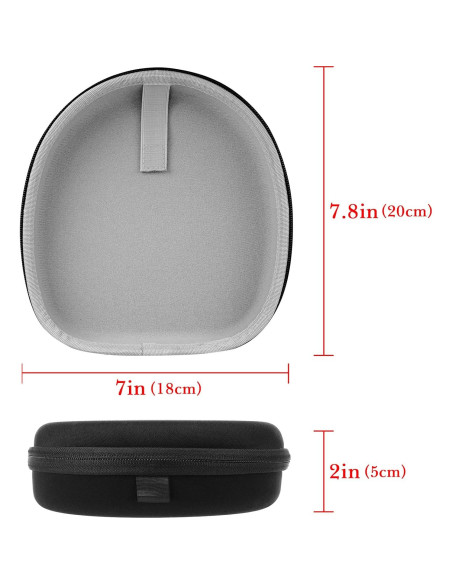 Funda Dura para Auriculares Linkidea Negra con Almacenamiento Funda Dura para Auriculares Linkidea Negra con Almacenamiento