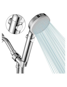 Cabezal de Ducha DOILIESE Alta Presión 3 Modos Cromado 1.52m