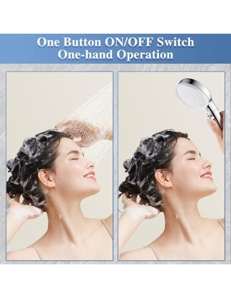 Cabezal de Ducha DOILIESE Alta Presión 3 Modos Cromado 1.52m