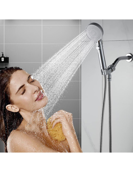 Cabezal de Ducha DOILIESE Alta Presión 3 Modos Cromado 1.52m