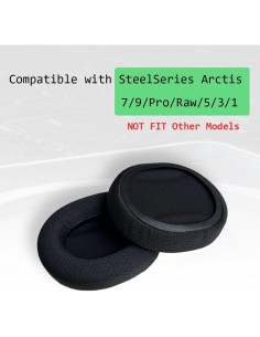 Almohadillas de Repuesto MJKOR para SteelSeries Arctis 7/9/Pro/Raw/5/3/1 2