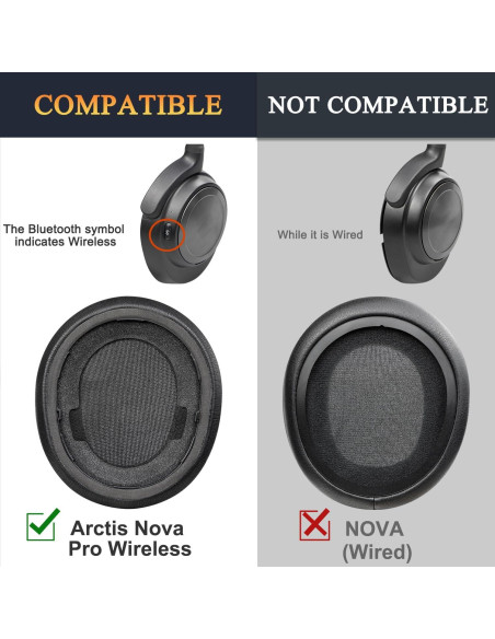 Almohadillas de Gel Refrigerante SOULWIT para Auriculares Steelseries Arctis Nova Pro - Negro Dorado Almohadillas de Gel Refrigerante SOULWIT para Auriculares Steelseries Arctis Nova Pro - Negro Dorado