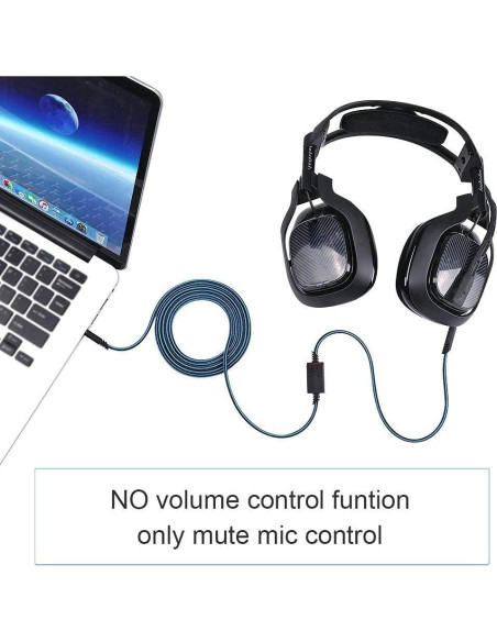 Cable de audio AUX MQDITH 2m para auriculares Astro A40 A40TR