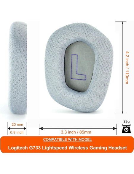 Almohadillas de Reemplazo Defean para Auriculares Logitech G733