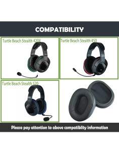 Cojines de Reemplazo HTINDUSTRY para Auriculares Turtle Beach Stealth 420X/450/520 2