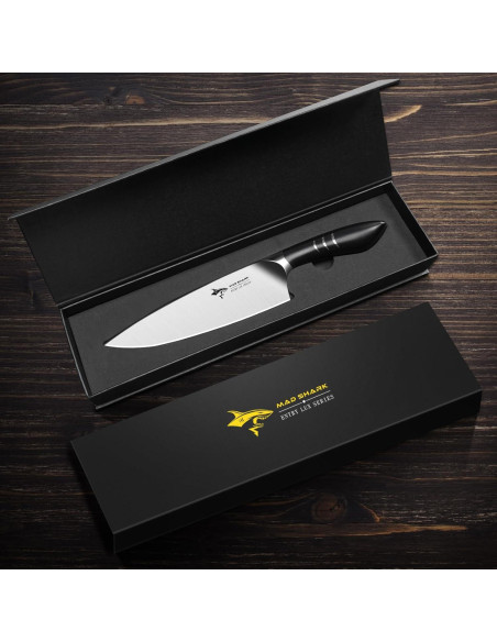 Cuchillo de Chef 20 cm MAD SHARK Acero Inoxidable Negro