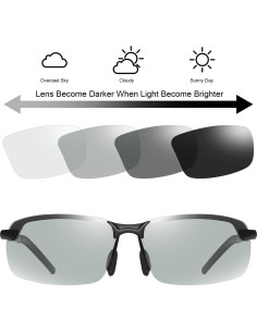 Gafas de sol fotoquímicas PEEPAI para hombres UV400 polarizadas 2