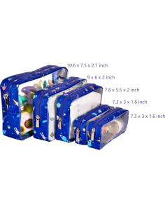 Juego de 5 Organizadores de Pañales TPU Impermeables Astronauta 2