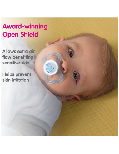 Chupetes MAM Air Day & Night para Bebés 16+ Meses - Paquete de 4