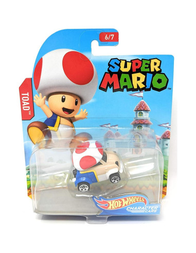 Conjunto de Coches Hot Wheels Super Mario 7 Piezas