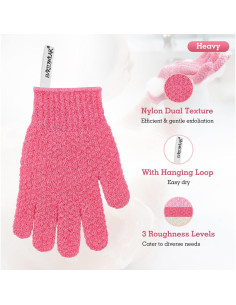 Guantes Exfoliantes Evridwear para Ducha - 1 Par Pesado 2