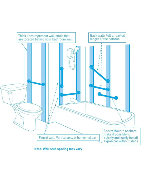 Barra de Agarre Moen Home Care 45.72 cm Acero Inoxidable