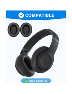 Almohadillas de Reemplazo Link Dream para Beats Studio Pro - Espuma de Memoria, Aislamiento de Ruido, Color Negro 2