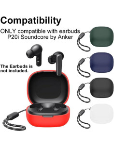 Funda de Silicona SMAATE para Auriculares Anker P20i - Negro 2