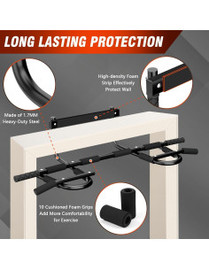 Barra de Dominadas SPORTIC para Puerta Sin Tornillos 106.68 cm 2