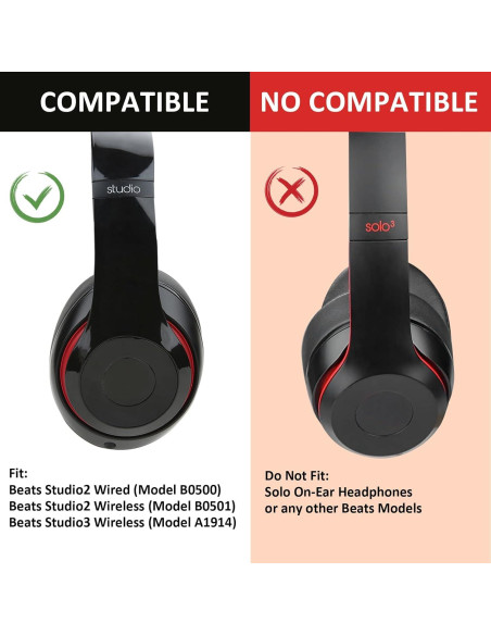Cojines de Reemplazo Earrock para Auriculares Beats Studio 2 y 3