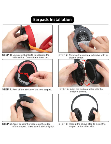 Cojines de Reemplazo Earrock para Auriculares Beats Studio 2 y 3