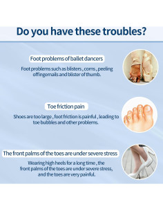 2 Pares Fundas de Gel Silicona Metatarsales Alivio Dolor 2