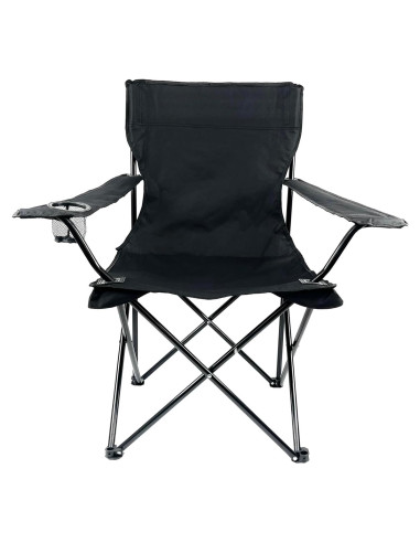 Silla de Camping Plegable E-Z Living Grande Negra