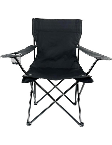 Silla de Camping Plegable E-Z Living Grande Negra