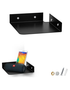 Estante de esquina de metal Brainwavz 20.32 cm negro