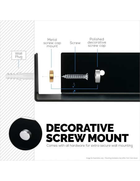 Estante de esquina de metal Brainwavz 20.32 cm negro