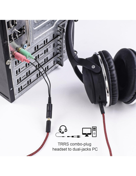 Divisor de Auriculares Asobilor 3.5mm Femenino a 2 Masculinos Divisor de Auriculares Asobilor 3.5mm Femenino a 2 Masculinos