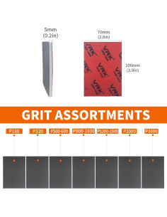 28 Esponjas de Lijado VRKET 180-3000 Grit para Madera y Metal 2