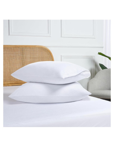 Fundas de Almohada Tencel ProtectMySleep - Paquete de 2, Hipoalergénicas
