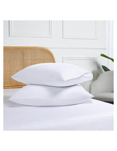 Fundas de Almohada Tencel ProtectMySleep - Paquete de 2, Hipoalergénicas Fundas de Almohada Tencel ProtectMySleep - Paquete de 2, Hipoalergénicas