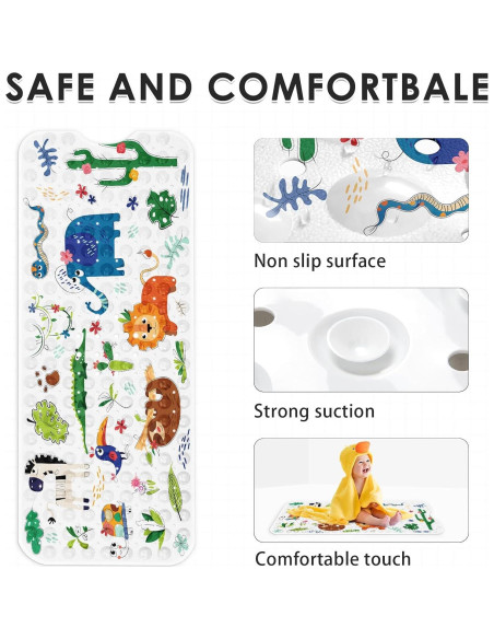 Alfombra Antideslizante Culudea para Baño 101.6x40.6 cm