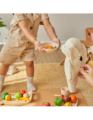 Juego de Comida de Frutas y Verduras PlanToys - Madera Ecológica