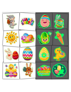 Tatuajes Temporales Luminiscentes JCFIRE 102pcs para Niños