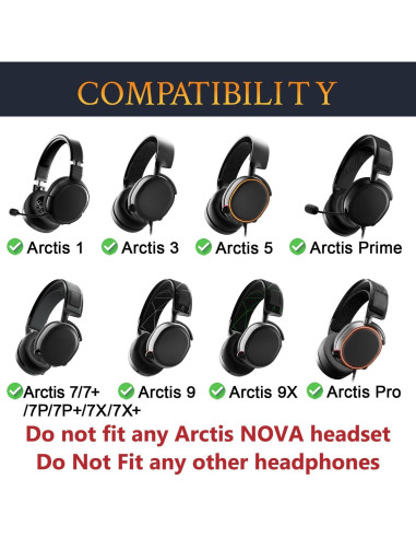 Almohadillas de Enfriamiento de Gel SOULWIT para SteelSeries Arctis