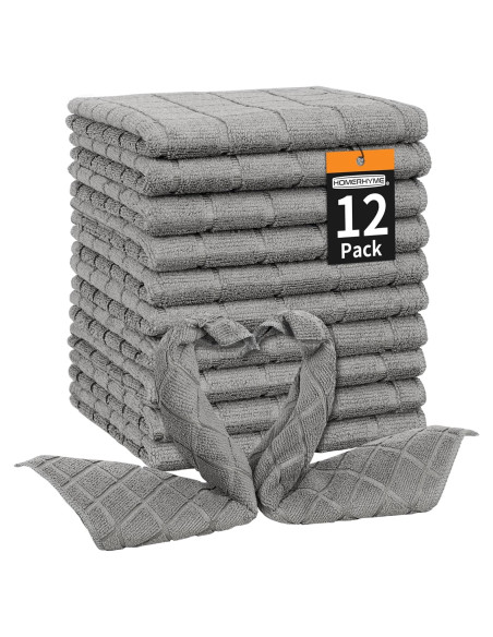 HOMERHYME Pañales de Microfibra 12 Unidades 30x30cm Gris