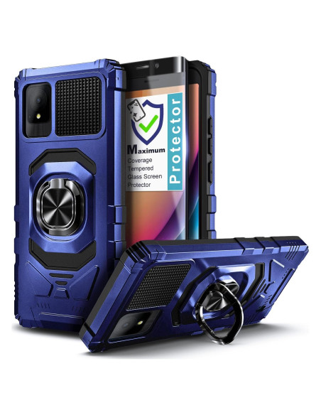 Funda Protectora Grado Militar WDHD para TCL K11 T432W Azul Funda Protectora Grado Militar WDHD para TCL K11 T432W Azul