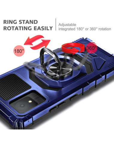 Funda Protectora Grado Militar WDHD para TCL K11 T432W Azul