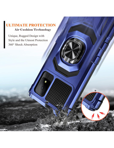 Funda Protectora Grado Militar WDHD para TCL K11 T432W Azul